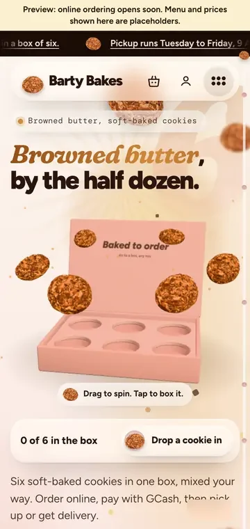 Barty Bakes on a phone