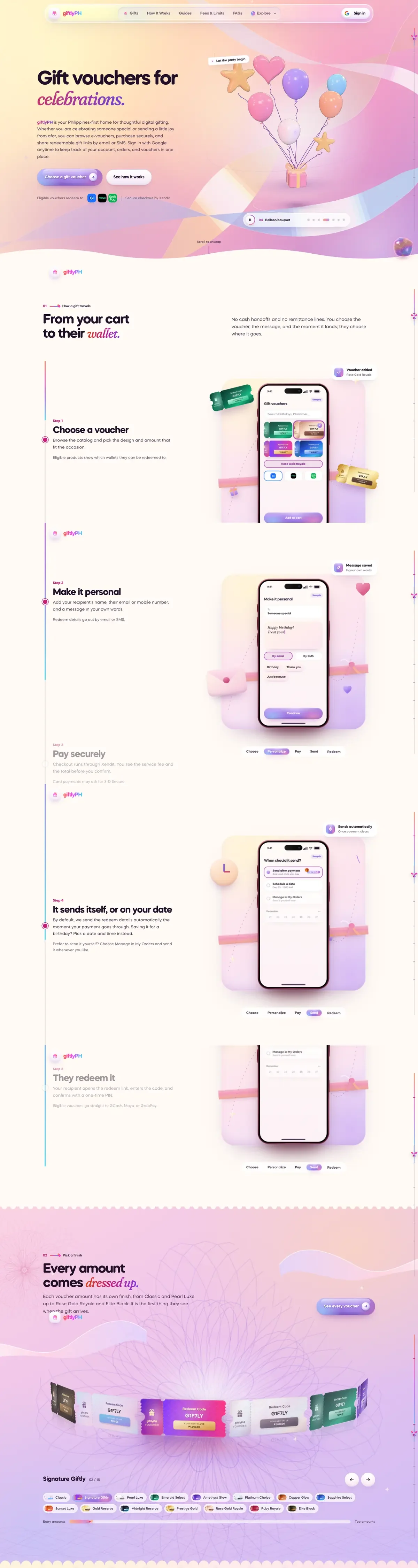 GiftlyPH, the full page